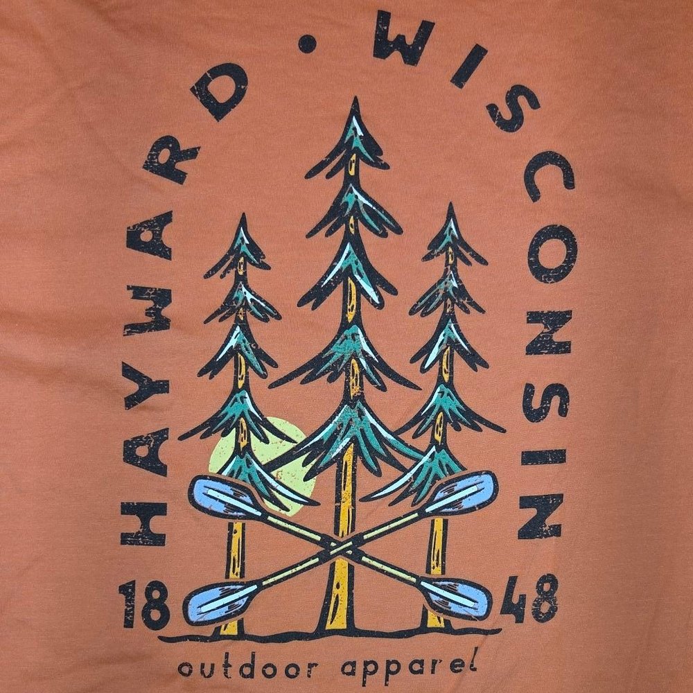 Men's Prairie Mountain Orange Hayward Wisconsin Hoodie XXL